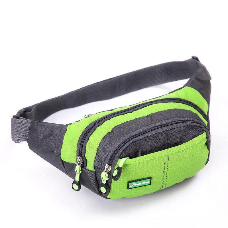 Fanny Pack Zip Pouch Hiking Climbing Sport Bum Waist Bag - Light Blue