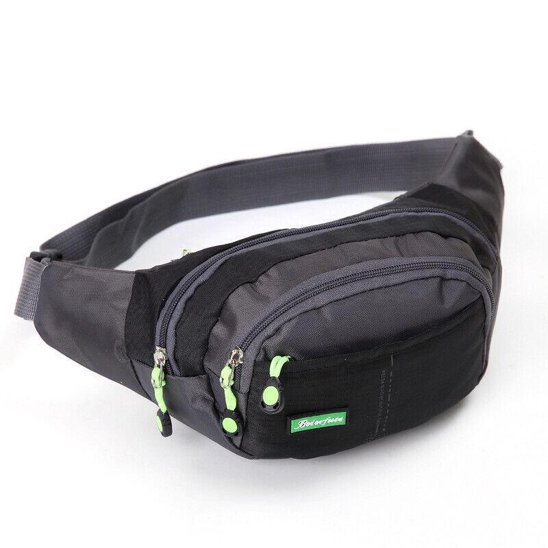 Fanny Pack Zip Pouch Hiking Climbing Sport Bum Waist Bag - Light Blue