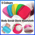 Fiber Cleaner Bath Glove Exfoliating Towel Body Rub Shower Scrub Glove Washcloth - Green