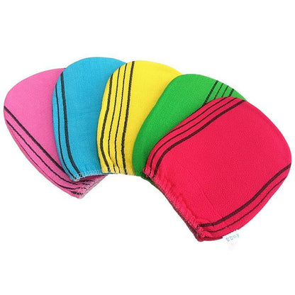 Fiber Cleaner Bath Glove Exfoliating Towel Body Rub Shower Scrub Glove Washcloth - Green