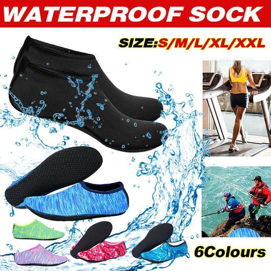 Unisex Water Shoes Slip On Aqua Socks Swim Surf Diving Yoga Exercise Reef Shoes - Black-S