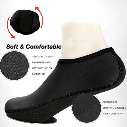 Unisex Water Shoes Slip On Aqua Socks Swim Surf Diving Yoga Exercise Reef Shoes - Blue-S