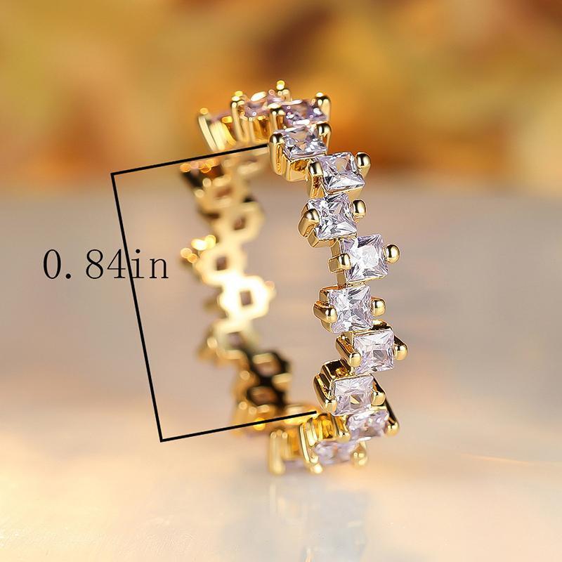 Square Design 1.2ct Simulated Diamond Women Engagement Ring Rose Gold Plated - Water Blue-Size 6
