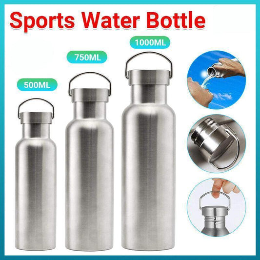 500/750/1000Ml Stainless Steel Water Bottle Motivational Sports Drink Cup Flask - 500ML.