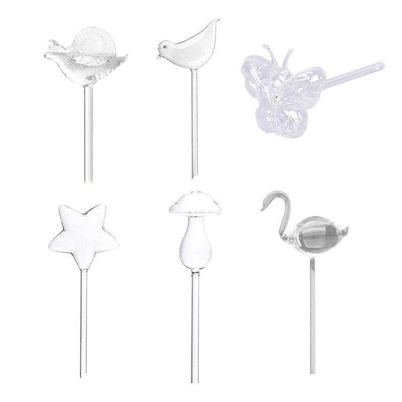 Automatic Self Plant Watering Glass Bulbs Water Feeder Indoor Irrigation Outdoor - Butterfly.