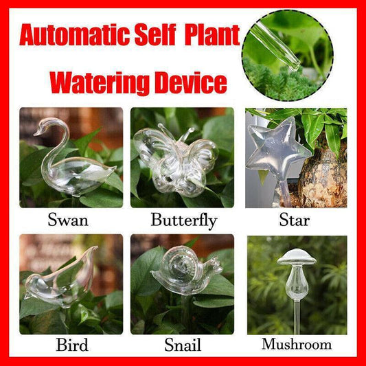 Automatic Self Plant Watering Glass Bulbs Water Feeder Indoor Irrigation Outdoor - Mushroom.