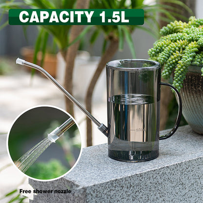 Watering Can Long Spout For Indoor Outdoor Garden Potted Plants Flowers Use - Green