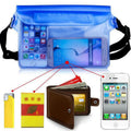 Waterproof Underwater Waist Belt Bum Bag Beach Swimming Boating Dry Phone Pouch - Blue