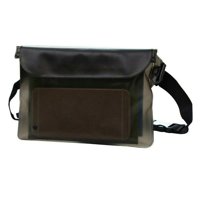 Waterproof Underwater Waist Belt Bum Bag Beach Swimming Boating Dry Phone Pouch - Blue