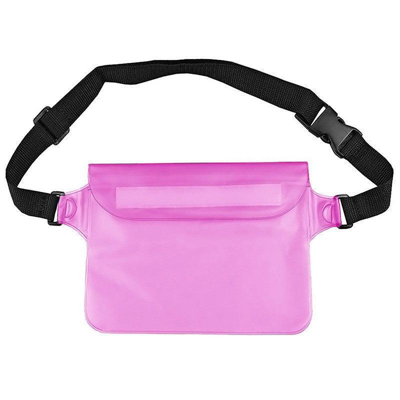 Waterproof Underwater Waist Belt Bum Bag Beach Swimming Boating Dry Phone Pouch - Blue