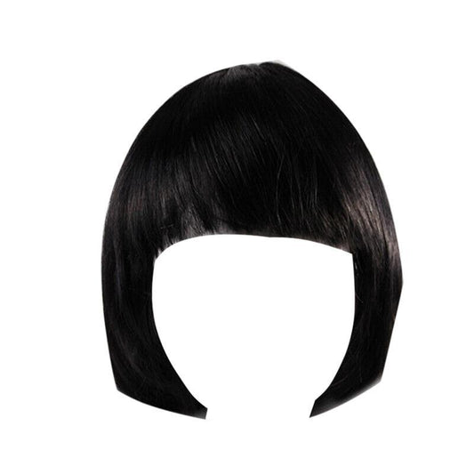 Short Bob Wig with Bangs for Women Synthetic Cosplay Party Hair in 14 Colours - Dark Purple