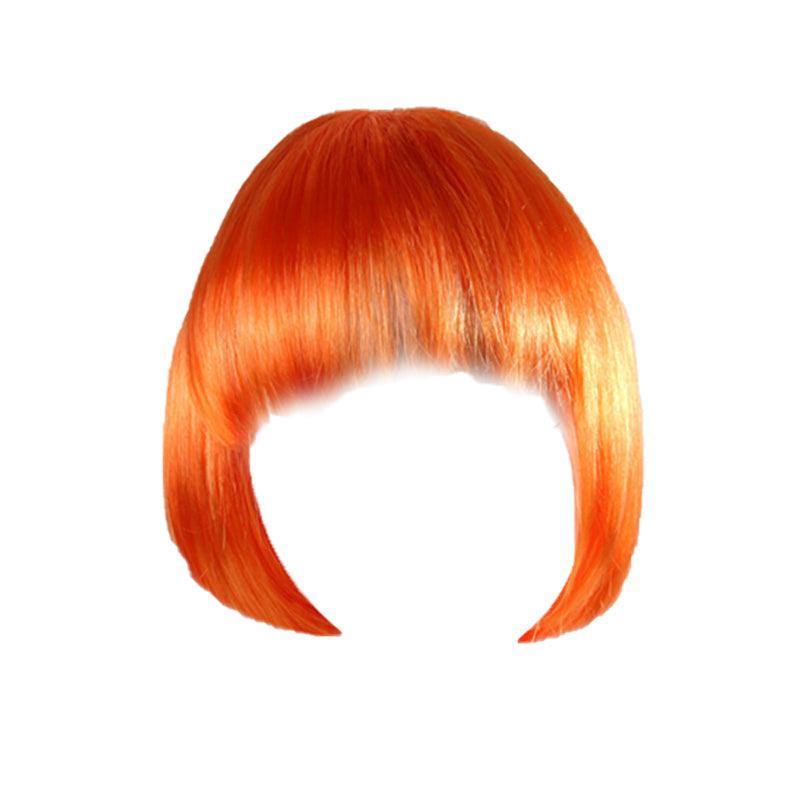 Short Bob Wig with Bangs for Women Synthetic Cosplay Party Hair in 14 Colours - Red