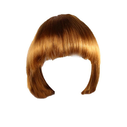 Short Bob Wig with Bangs for Women Synthetic Cosplay Party Hair in 14 Colours - Red