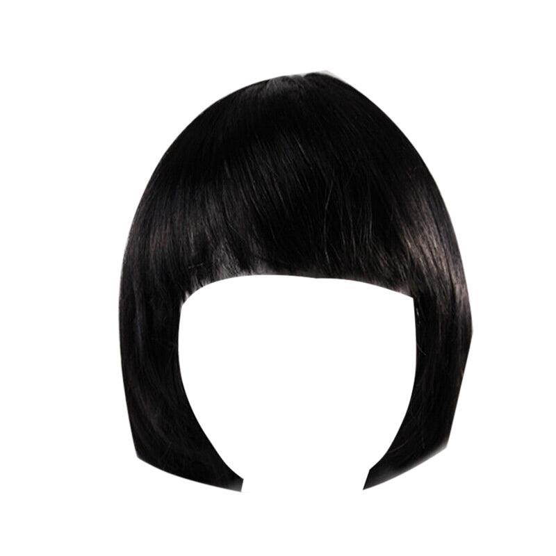 Short Bob Wig with Bangs for Women Synthetic Cosplay Party Hair in 14 Colours - Yellow
