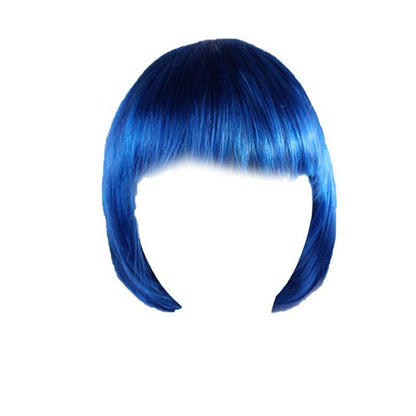 Short Bob Wig with Bangs for Women Synthetic Cosplay Party Hair in 14 Colours - Yellow