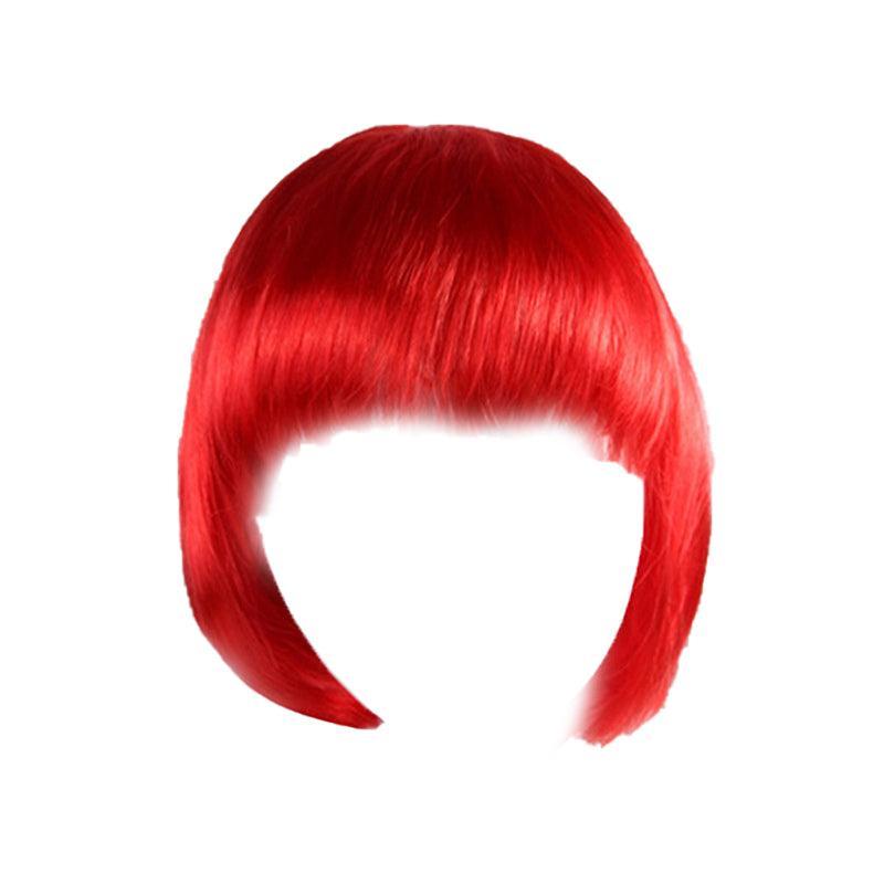 Short Bob Wig with Bangs for Women Synthetic Cosplay Party Hair in 14 Colours - Yellow