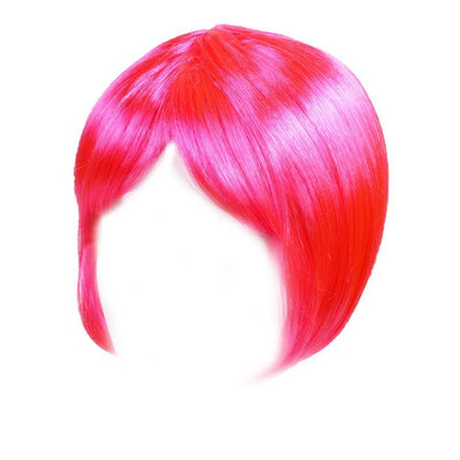 Short Bob Wig with Bangs for Women Synthetic Cosplay Party Hair in 14 Colours - Yellow