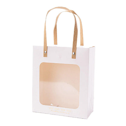 20pcs Translucent Gift Bags Packaging Tote Birthday Party Favors Candy Bags - Green-M Size