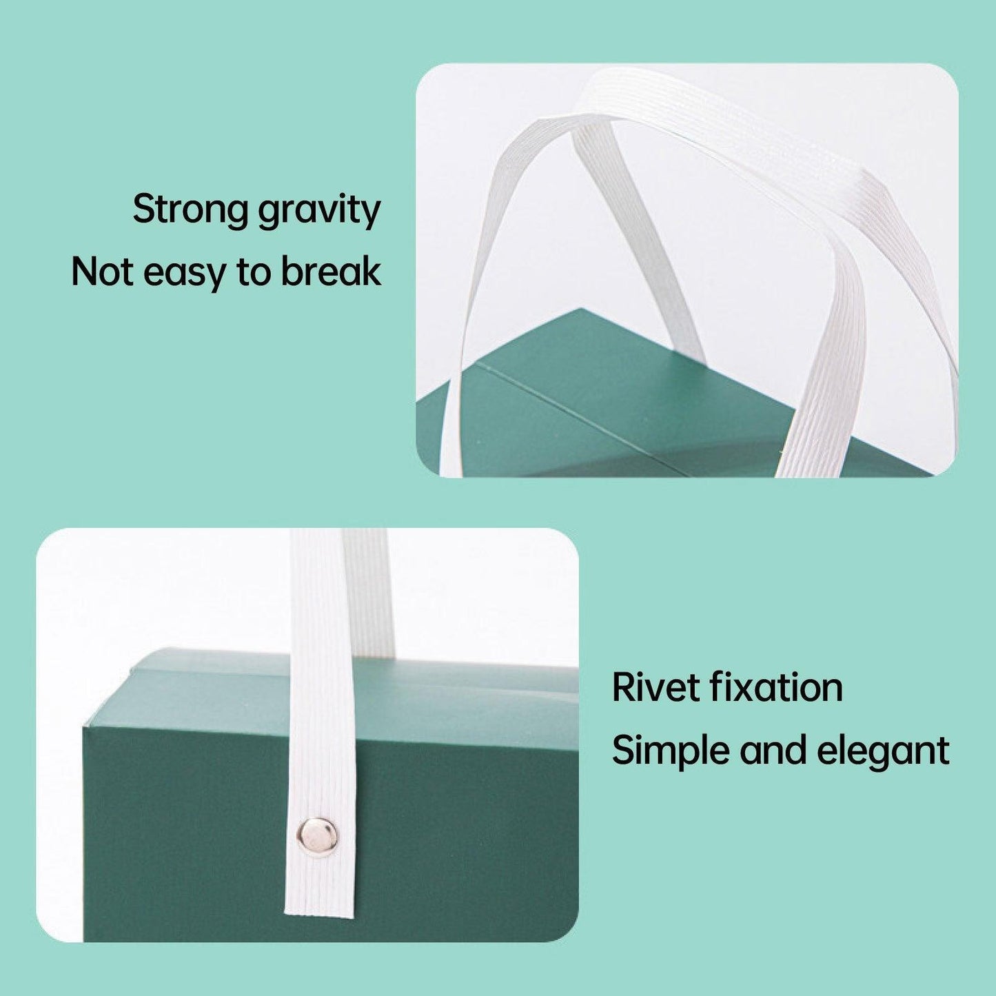 20pcs Translucent Gift Bags Packaging Tote Birthday Party Favors Candy Bags - Green-S Size