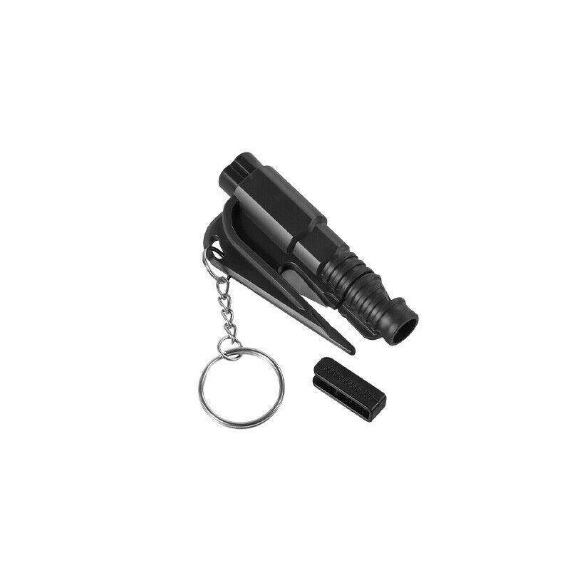 3 In 1 Car Window Glass Breaker Emergency Escape Tool with Cutter - Black.