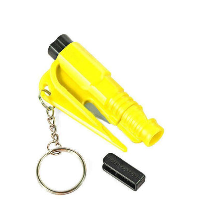 3 In 1 Car Window Glass Breaker Emergency Escape Tool with Cutter - Black.