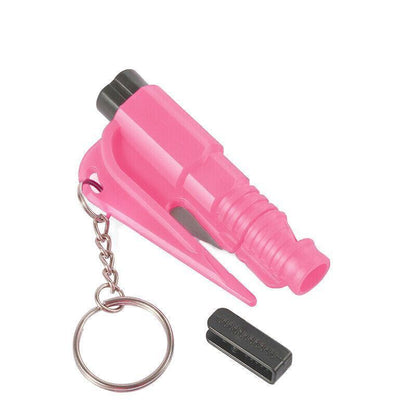 3 In 1 Car Window Glass Breaker Emergency Escape Tool with Cutter - Black.