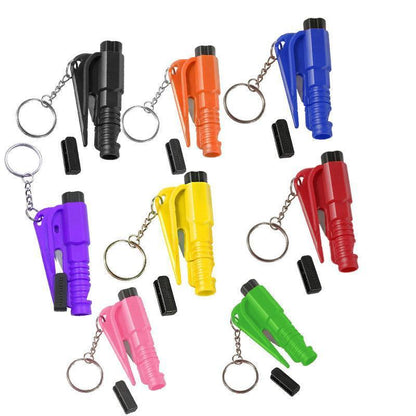 3 In 1 Car Window Glass Breaker Emergency Escape Tool with Cutter - Green.