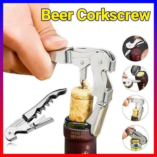 Waiters Friend Corkscrew Stainless Steel Wine Bottle Opener Screw Knife Bar.