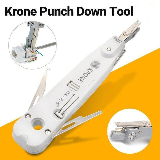 Network Cable Punch Down Tool with Hook and Blade for RJ45 RJ11 Cat5e Cat6.
