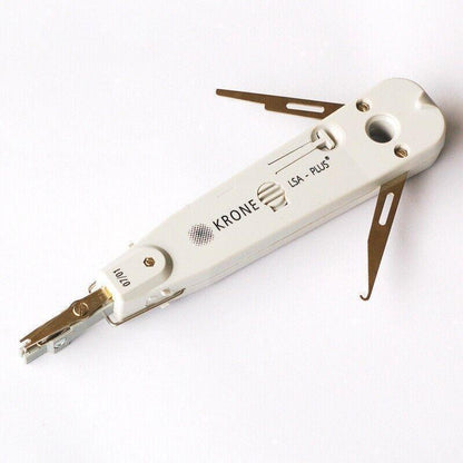 Network Cable Punch Down Tool with Hook and Blade for RJ45 RJ11 Cat5e Cat6.