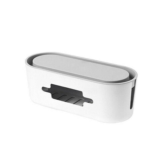 Cable Power Management Storage Box Socket Wire Tidy Organiser Hide Case - Grey.