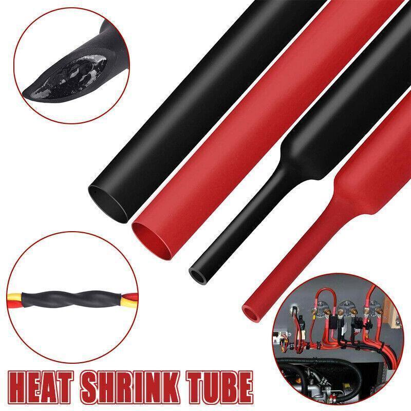 Grade Marine Heat Shrink Tubing 3:1 Wire Sleeve Glue Inside Fast Wrap Insulation Black - 25.4mm*1M.