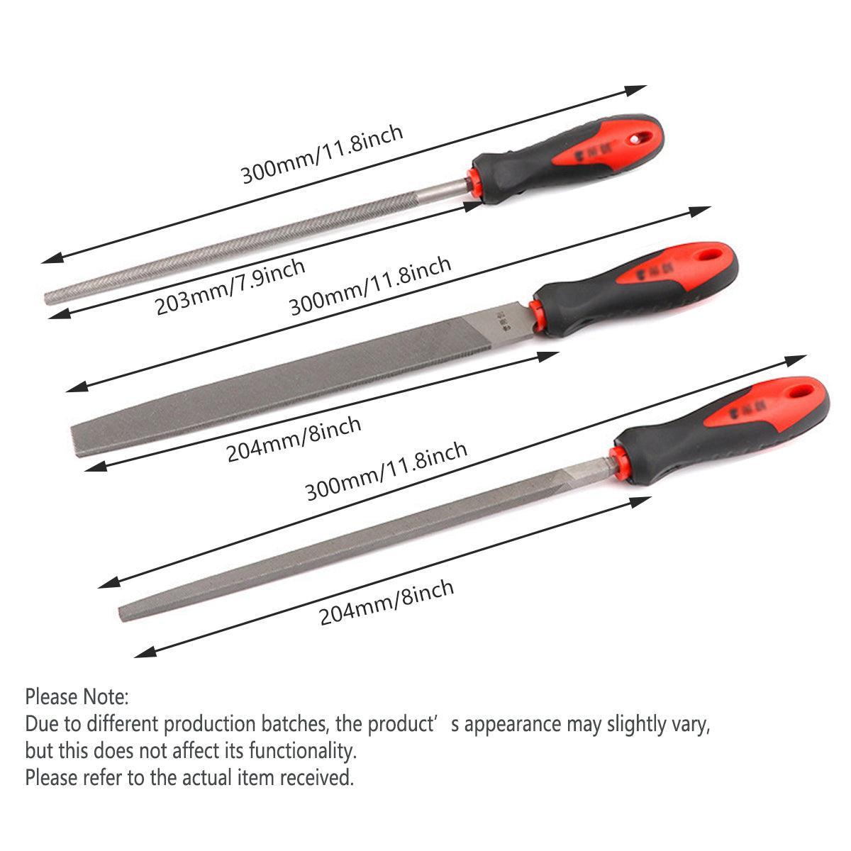 3pcs Woodworking File Trimming Sanding Tool Set for Wood Metal Shaping Smoothing.