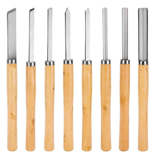 8X Heavy Duty HSS Wood Lathe Chisel Set Turning Wood Tools Carving GougeDurable.