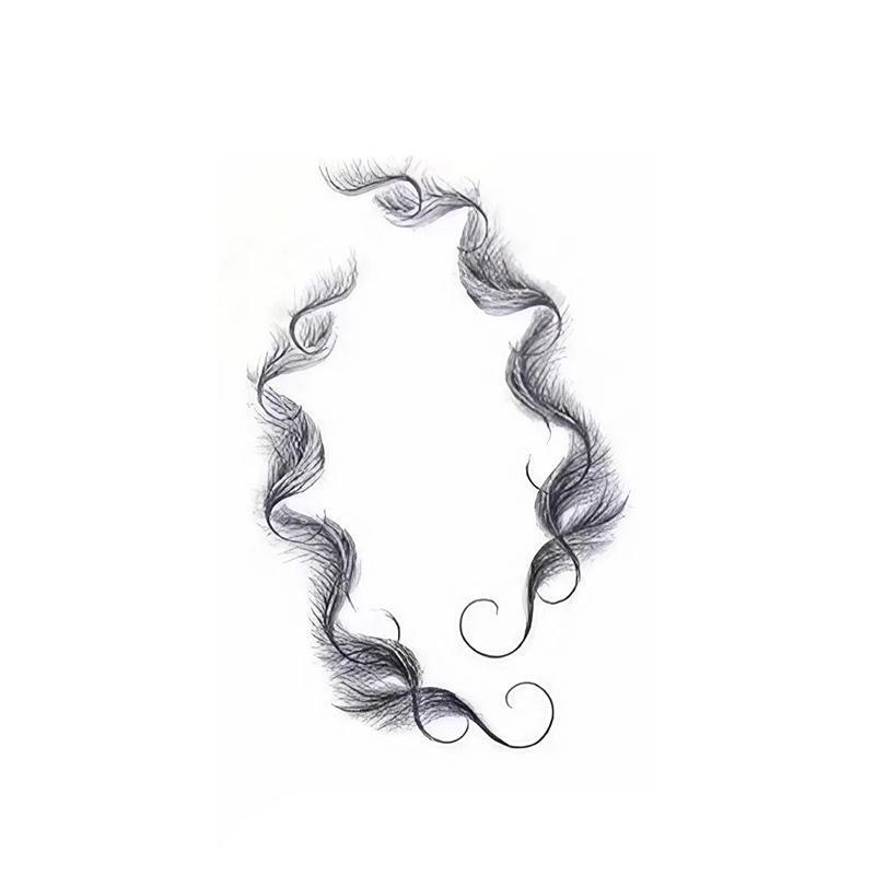 Hairline Edge Tattoo Stickers - Curly Fringe Decals for Women Styling - 4