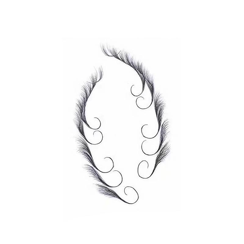 Hairline Edge Tattoo Stickers - Curly Fringe Decals for Women Styling - 4