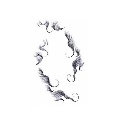 Hairline Edge Tattoo Stickers - Curly Fringe Decals for Women Styling - 1