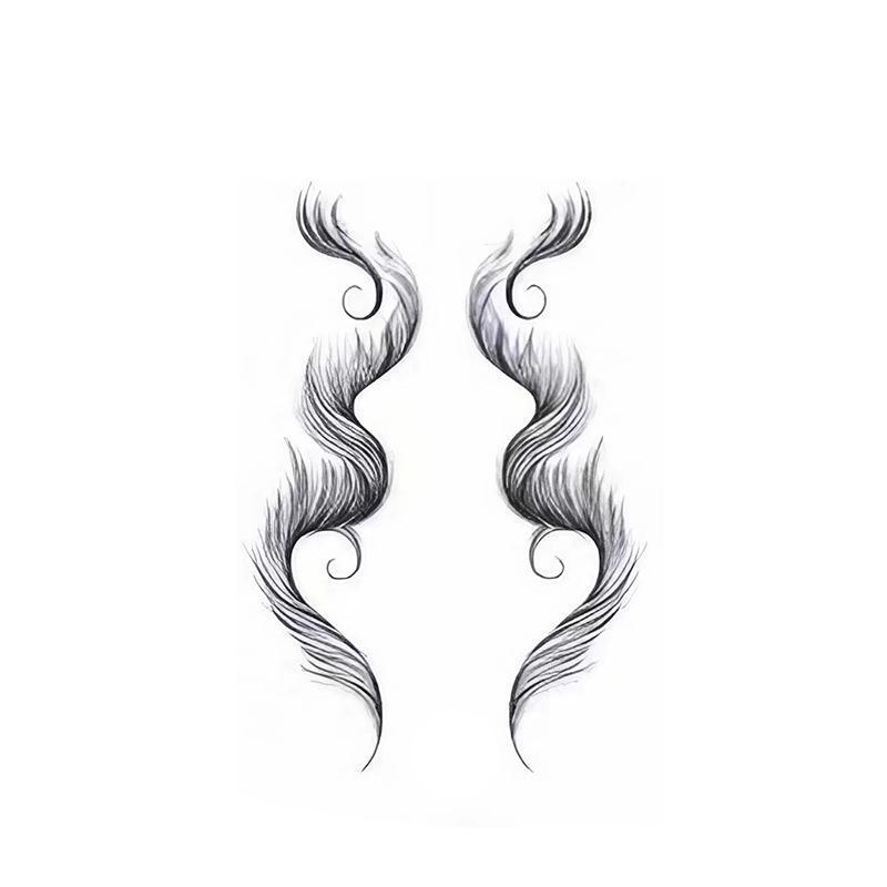 Hairline Edge Tattoo Stickers - Curly Fringe Decals for Women Styling - 1