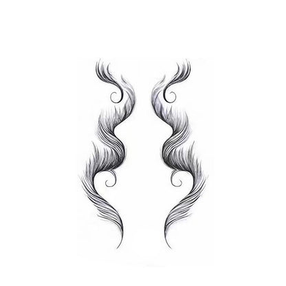 Hairline Edge Tattoo Stickers - Curly Fringe Decals for Women Styling - 1