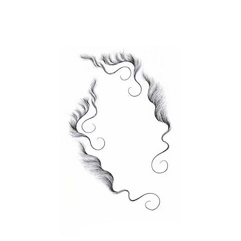 Hairline Edge Tattoo Stickers - Curly Fringe Decals for Women Styling - 1