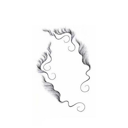 Hairline Edge Tattoo Stickers - Curly Fringe Decals for Women Styling - 1