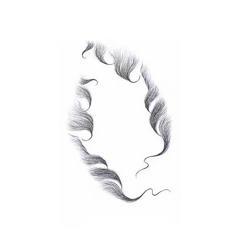 Hairline Edge Tattoo Stickers - Curly Fringe Decals for Women Styling - 1