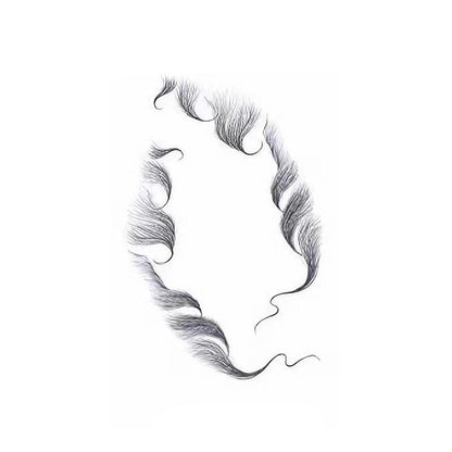 Hairline Edge Tattoo Stickers - Curly Fringe Decals for Women Styling - 1