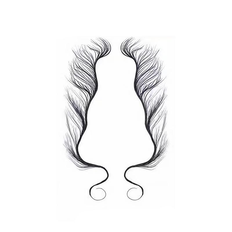 Hairline Edge Tattoo Stickers - Curly Fringe Decals for Women Styling - 1