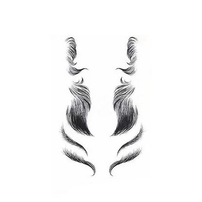 Hairline Edge Tattoo Stickers - Curly Fringe Decals for Women Styling - 1