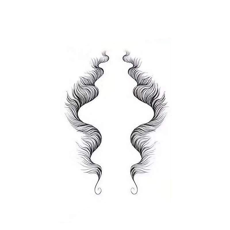 Hairline Edge Tattoo Stickers - Curly Fringe Decals for Women Styling - 1
