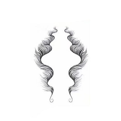 Hairline Edge Tattoo Stickers - Curly Fringe Decals for Women Styling - 1