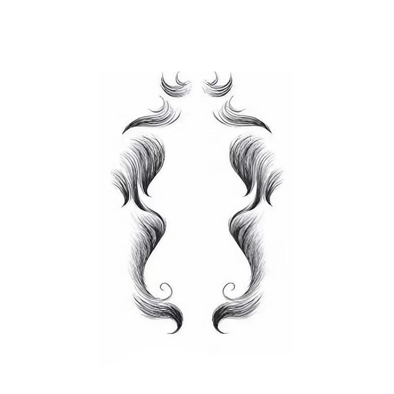 Hairline Edge Tattoo Stickers - Curly Fringe Decals for Women Styling - 1
