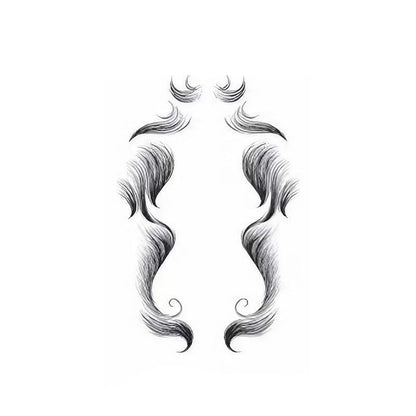 Hairline Edge Tattoo Stickers - Curly Fringe Decals for Women Styling - 1