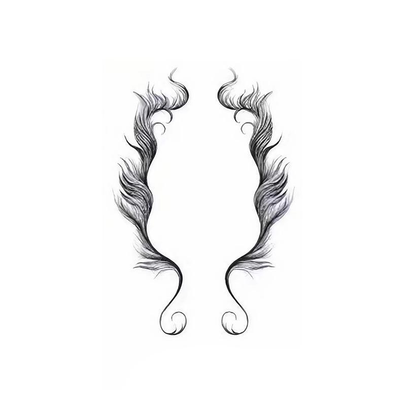 Hairline Edge Tattoo Stickers - Curly Fringe Decals for Women Styling - 1